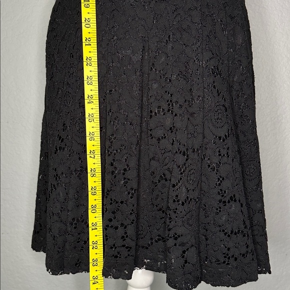 Free People Lovely in Lace Elegant Black Lace Fit and Flare Mini Dress Medium - Picture 14 of 15